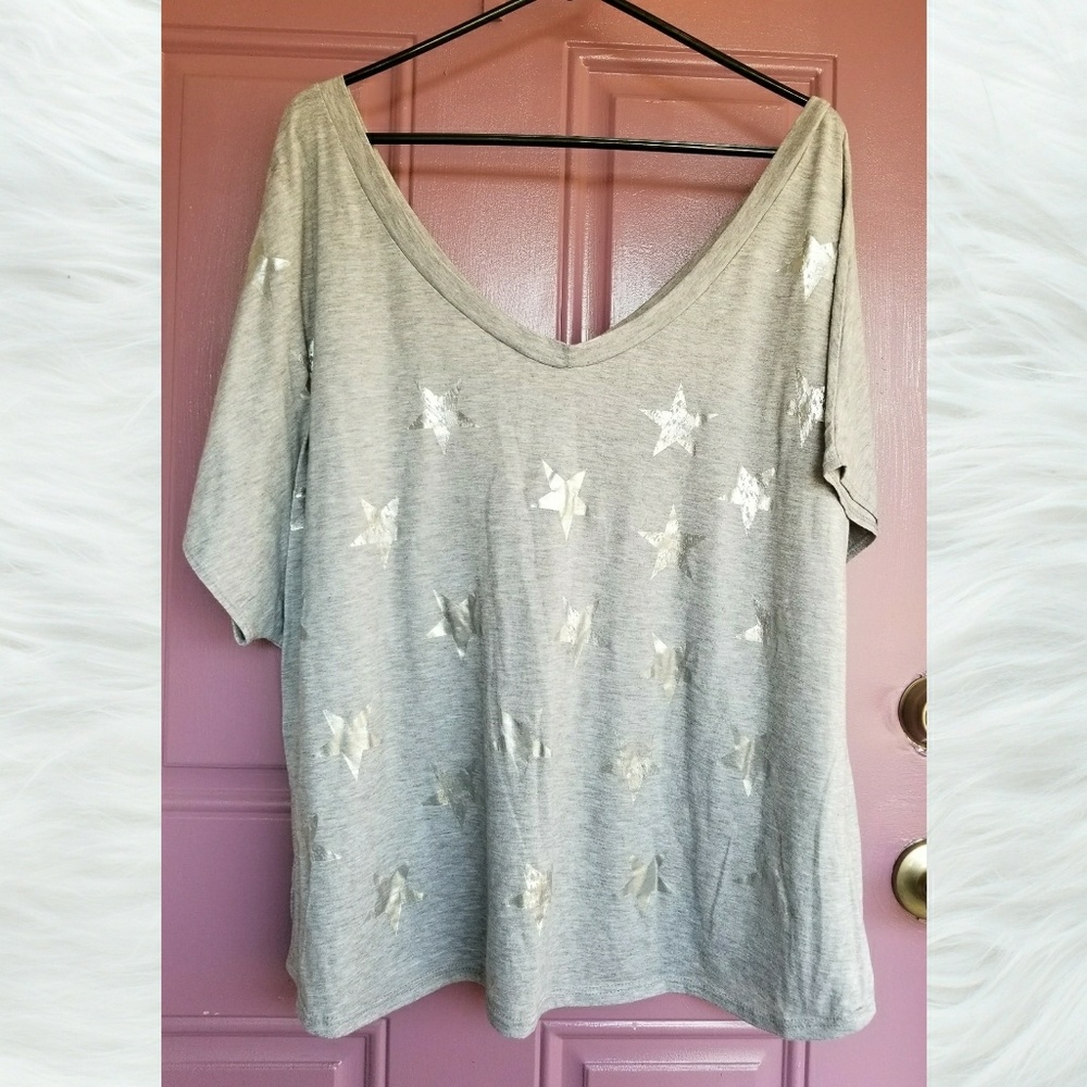 Gray Top with Stars 🌟
